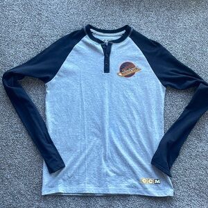 Canucks S Henley Long Sleeve